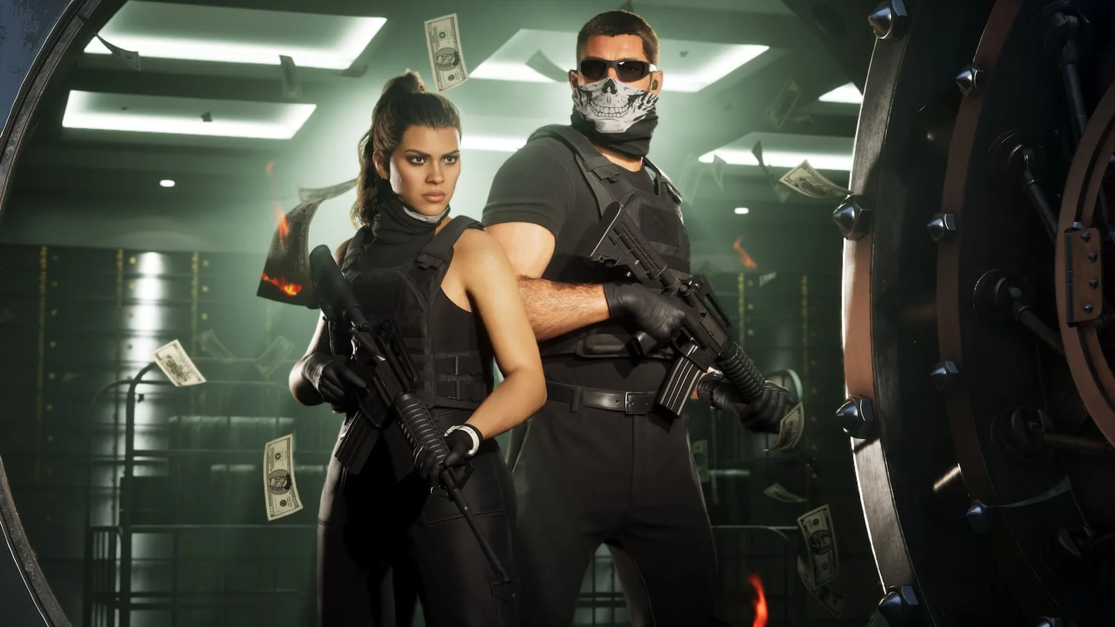 Jason und Lucia in einem offiziellen Motiv aus GTA VI